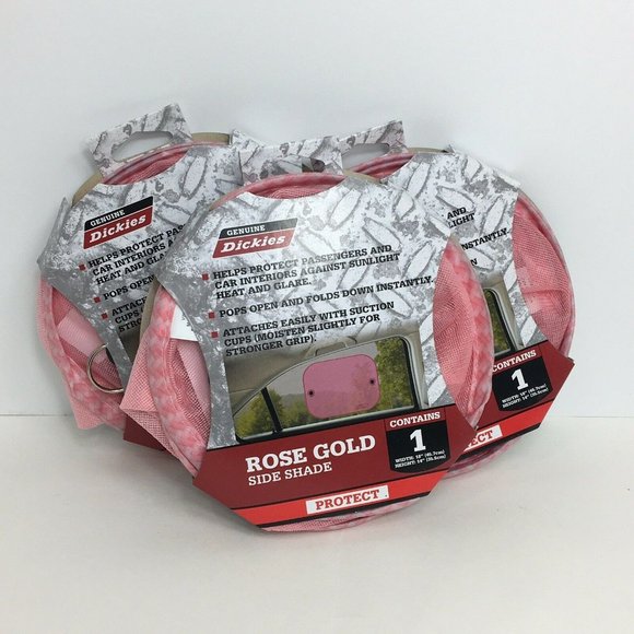 Genuine Dickies Side Window Sun Shade Car Passenger Protection Pink Rose Gold - Picture 2 of 12